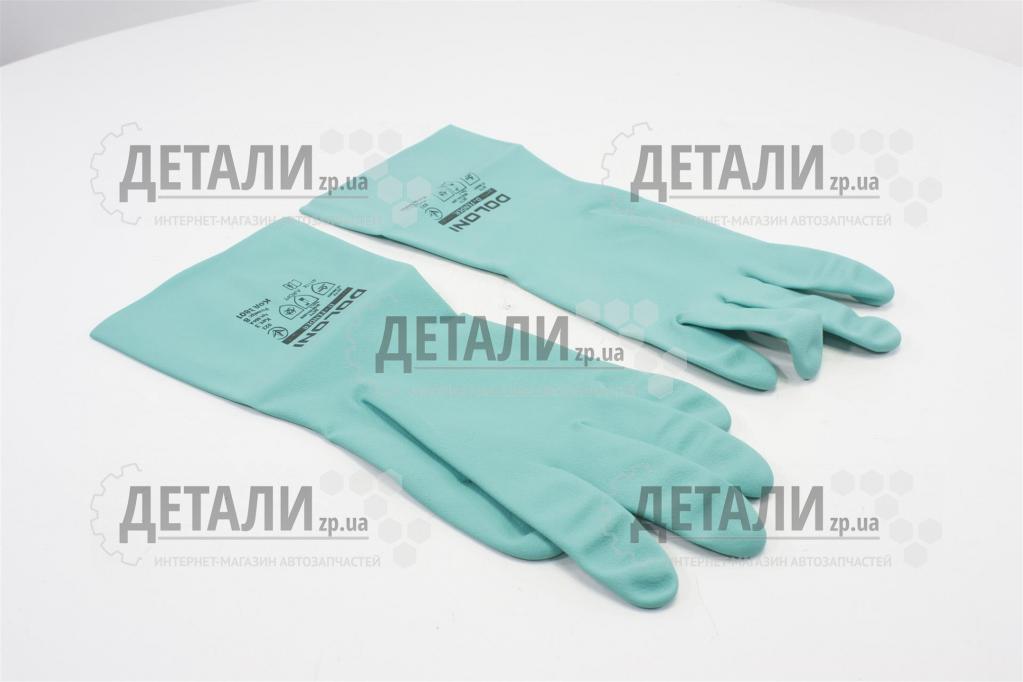 Перчатки резиновые (химстойкие зеленые) №8 Долонi