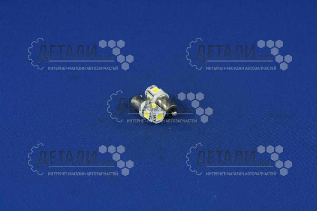 Светодиод цокольный  5 SMD диодов габаритов белый к-т 12V Solar
