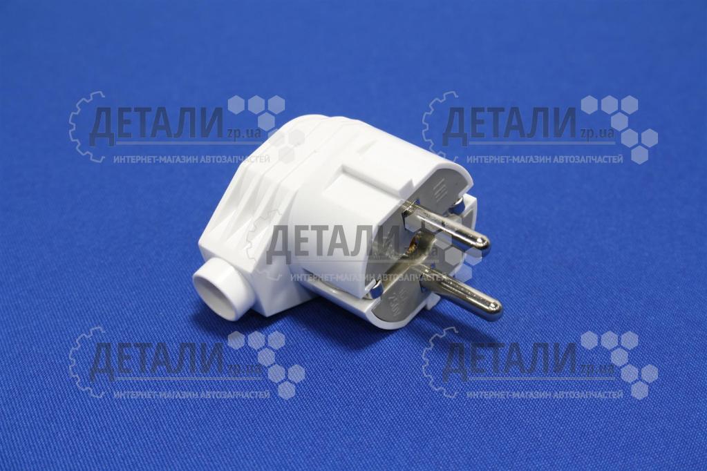 Вилка електрична кутова 222 16A, біла TAKEL