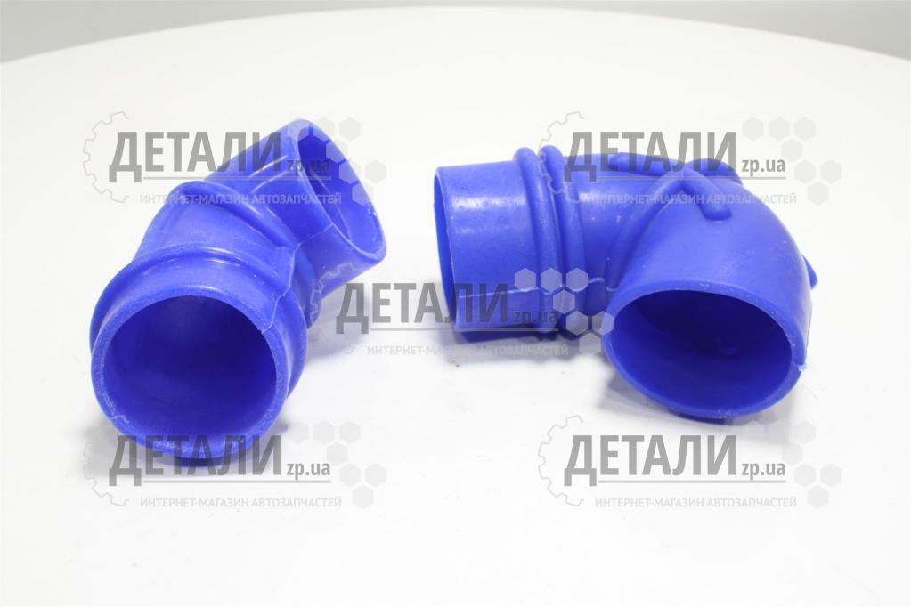 Патрубок повітряного фільтра 405дв ДМРВ, підвідний комплект 2ш силікон синій Авто Престиж
