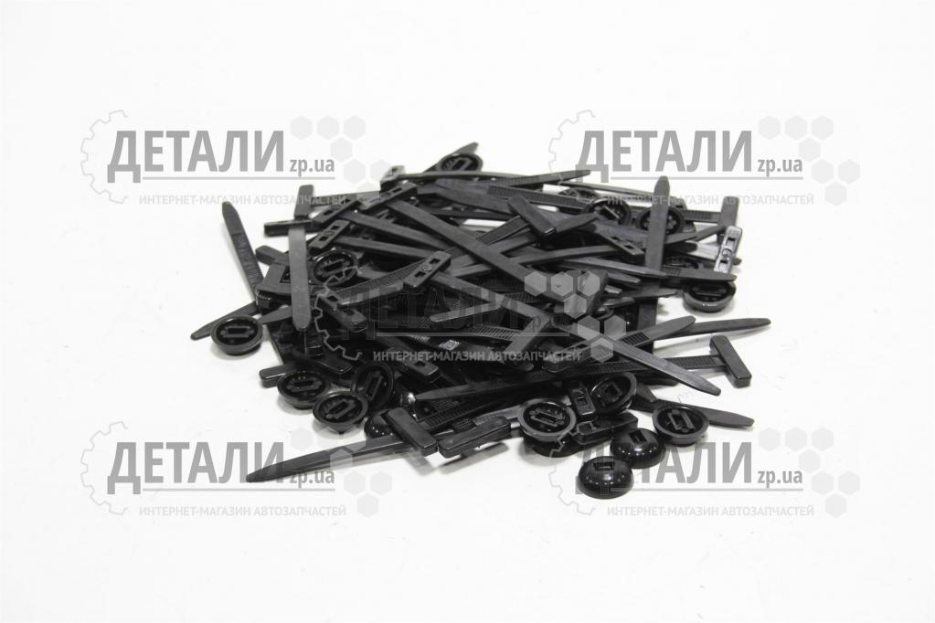 Хомут пластиковий 20х90 (50 шт) чорний з кріпленням Alloid