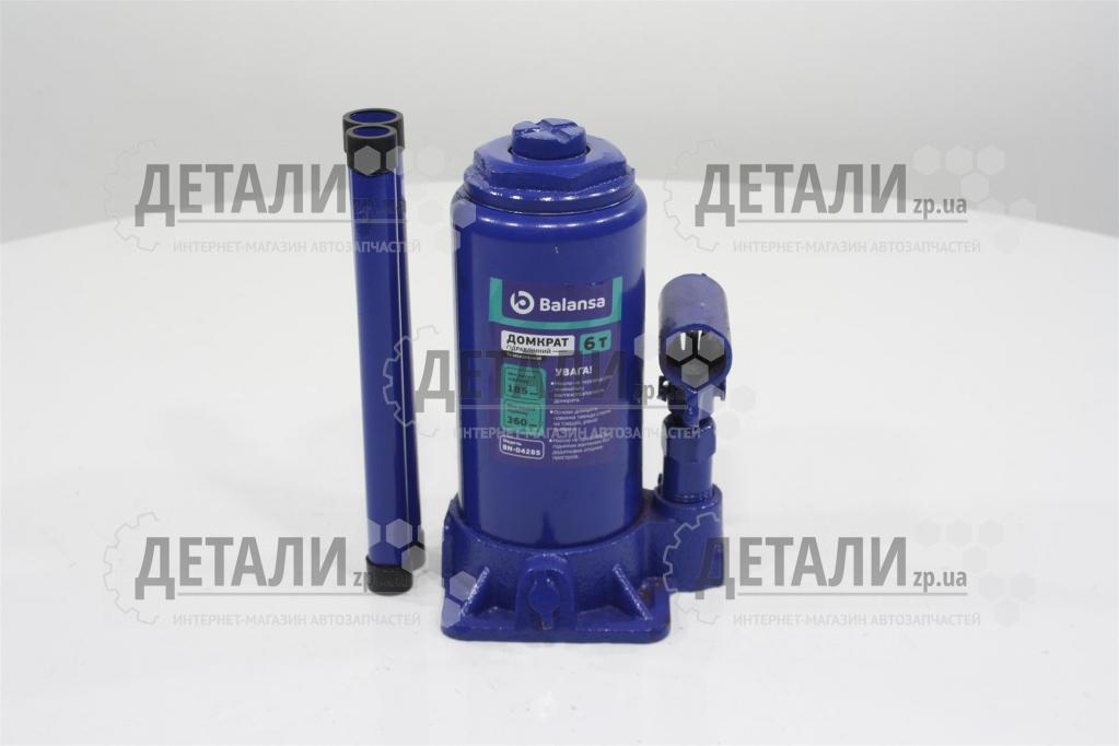 Домкрат гидравл бутылка 6 т высота подъема 385мм BALANSA