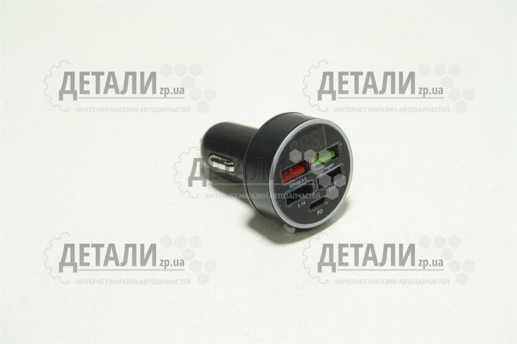 Адаптер автомобильный (прикуриватель - USB) 6USB (12 / 24V - 5V 3,1A) + вольтметр