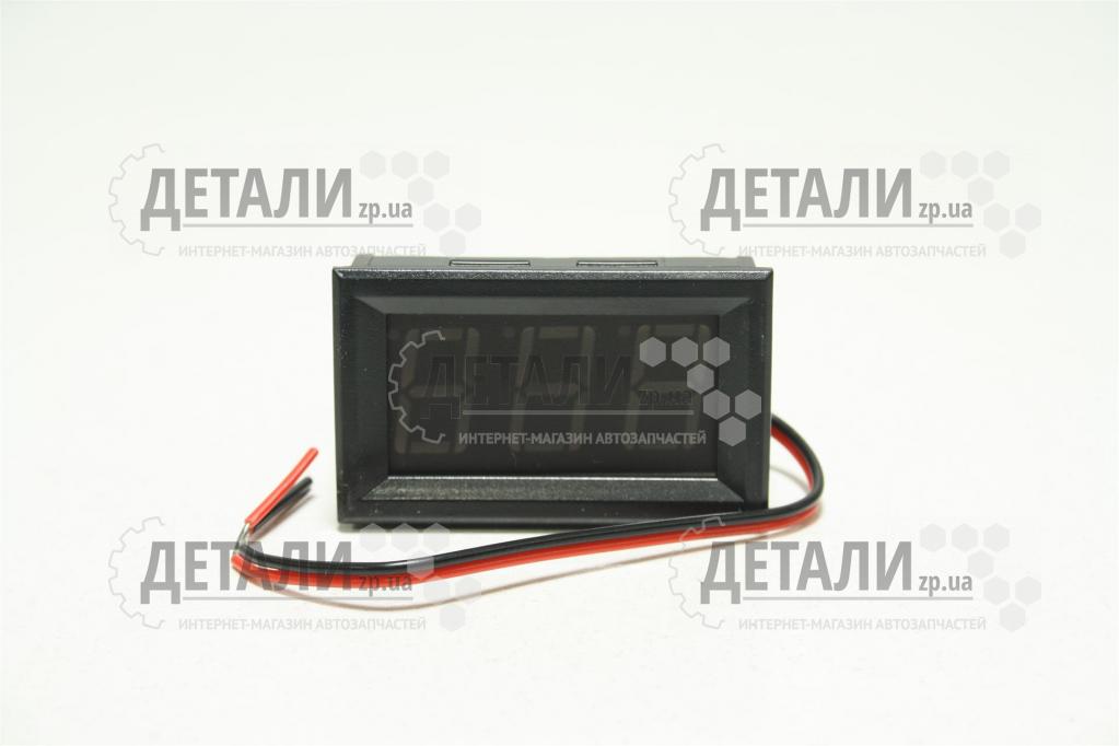 Вольтметр з проводом 6-12-24 V (3 знаки) врізний (прямокутний)