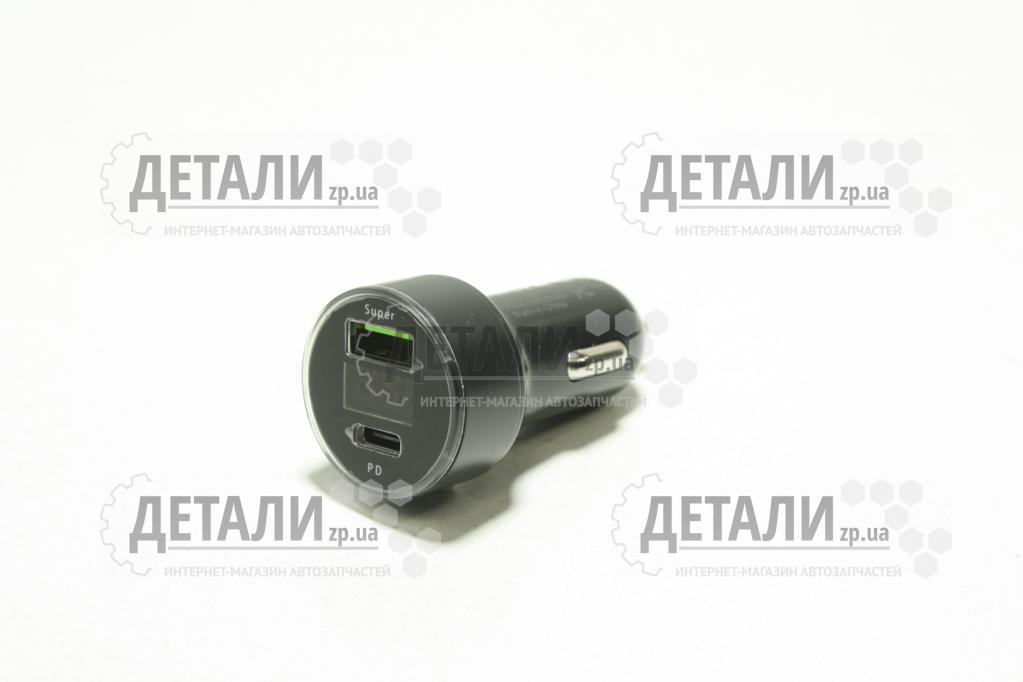 Адаптер автомобильный (прикуриватель - USB) (12/24V - 5V 3,1A) + вольтметр + Type C