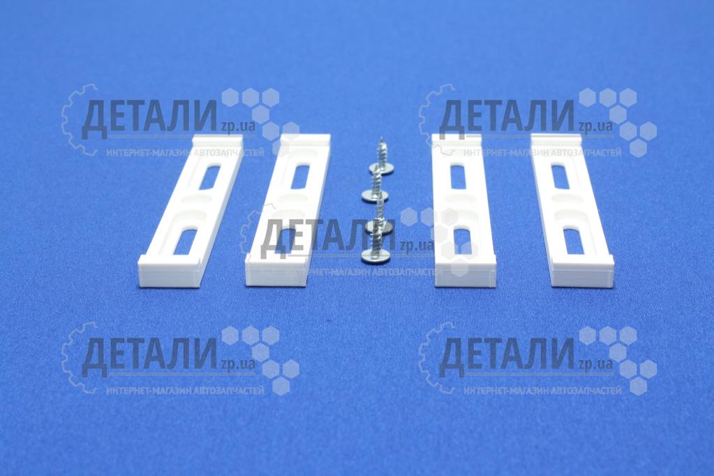 Тримач номерного знака (рамка номера) прямий білий комплект 4 штуки Vitol
