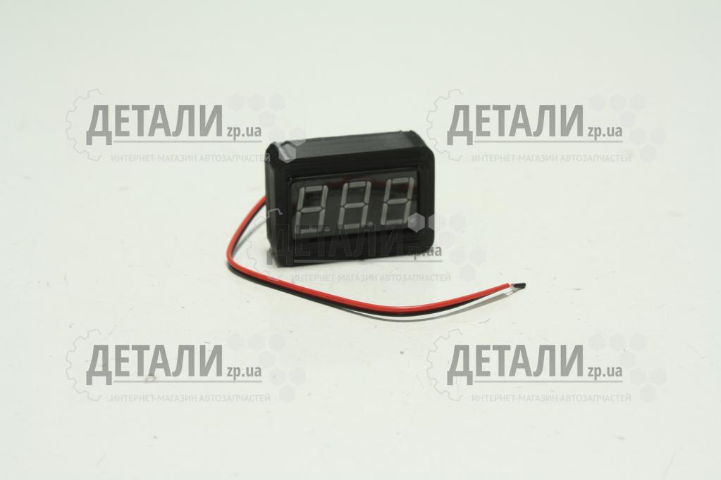 Вольтметр із проводом 6-12-24 V (3 знаки) Зоря чорний корпус 3D