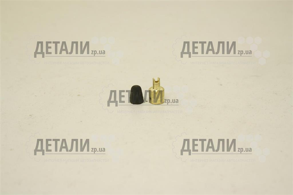 Колпачок вентиля колеса (метал) с резиновой насадкой Украина