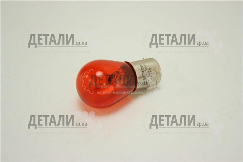 Лампа автомобильная поворотов 12V 21W (оранжевая) SCT (Исполнение патрона со смещением)
