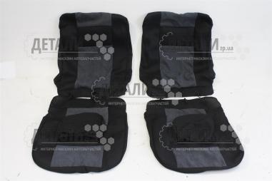 Чехлы сидений 2101, 2103, 2106 черные с серыми вставками комплект Украина
