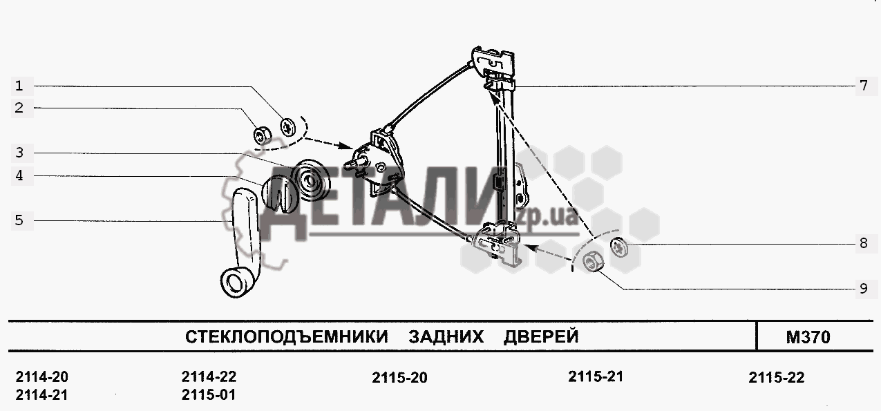 Стеклоподъемники задних дверей гранта