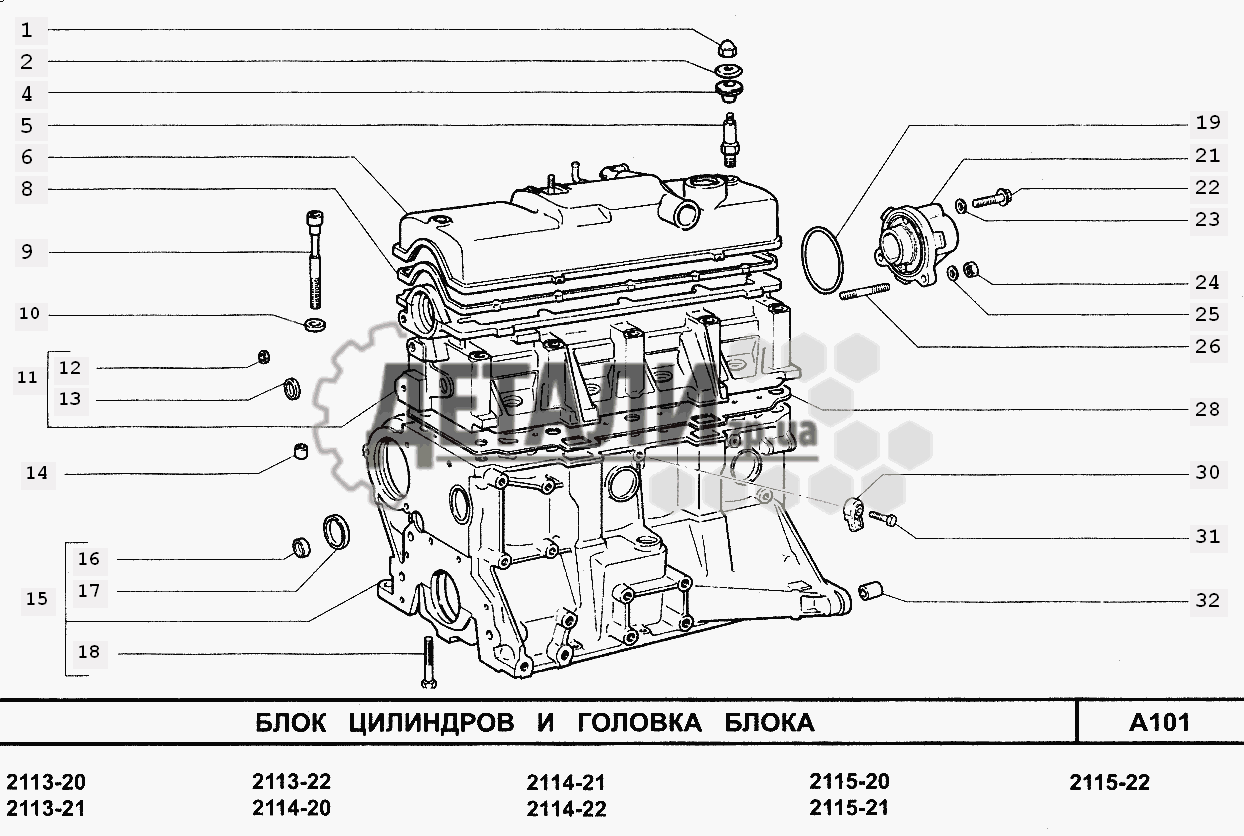Деталі двигуна на ВАЗ-2115 – купити на ДЕТАЛИ.zp.ua